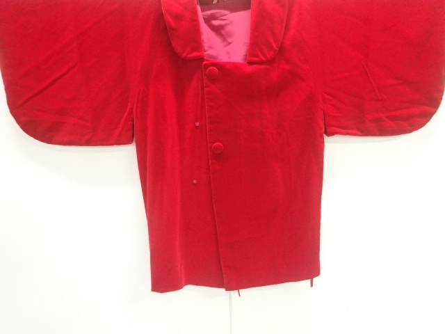 JAPANESE KIMONO / ANTIQUE TAISHO ROMANTIC VELVET KIMONO COAT / TAISHO 
